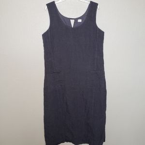 Poetry Linen Dress 14 gray sleeveless